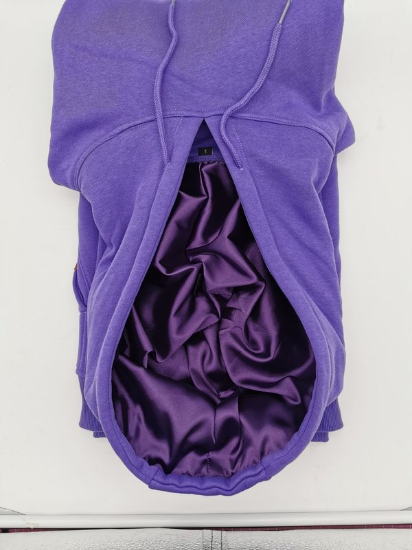 Dicke Satin gefuttert Ultraviolett Unisex Hoodies für alleHaartypen| Winter Kapuzenpullover